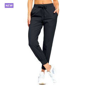 Stretch Nylon Joggers with Pockets for Athletic Running Workout